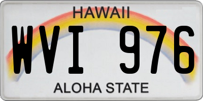 HI license plate WVI976