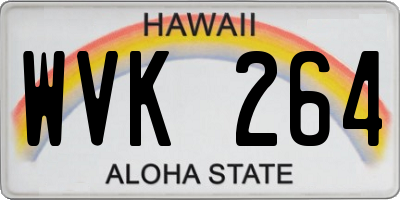 HI license plate WVK264