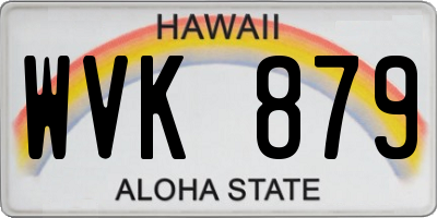 HI license plate WVK879