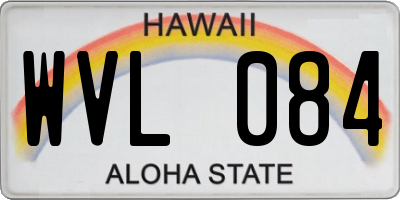HI license plate WVL084
