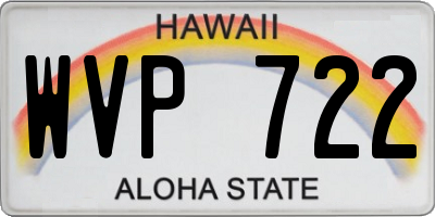 HI license plate WVP722