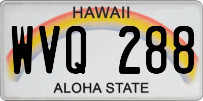 HI license plate WVQ288