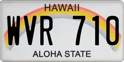 HI license plate WVR710