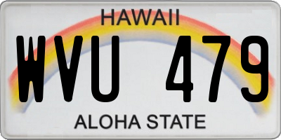 HI license plate WVU479