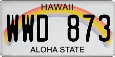 HI license plate WWD873