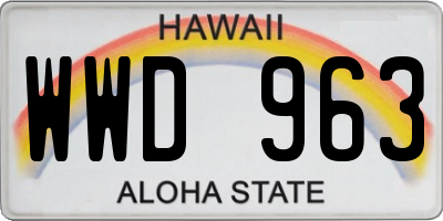 HI license plate WWD963