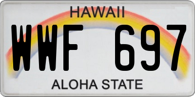 HI license plate WWF697