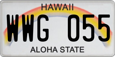 HI license plate WWG055