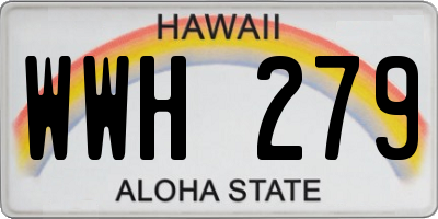 HI license plate WWH279