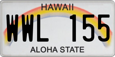 HI license plate WWL155
