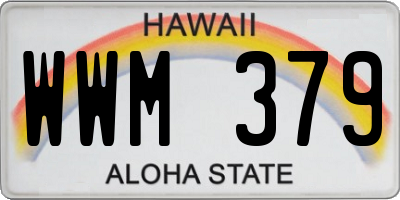 HI license plate WWM379