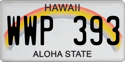 HI license plate WWP393