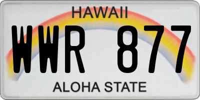 HI license plate WWR877