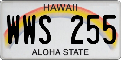 HI license plate WWS255