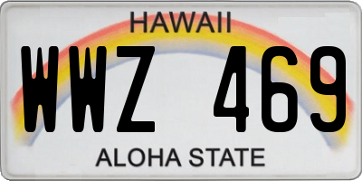 HI license plate WWZ469