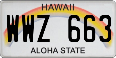 HI license plate WWZ663