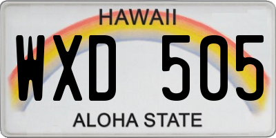 HI license plate WXD505
