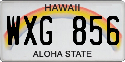 HI license plate WXG856