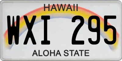 HI license plate WXI295