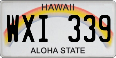 HI license plate WXI339