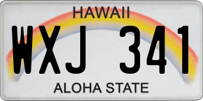 HI license plate WXJ341