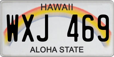 HI license plate WXJ469