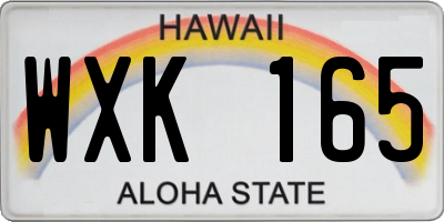 HI license plate WXK165
