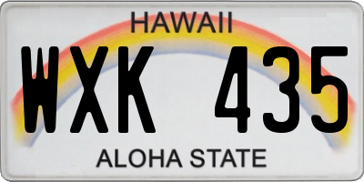HI license plate WXK435