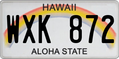 HI license plate WXK872