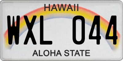 HI license plate WXL044