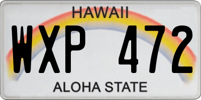 HI license plate WXP472