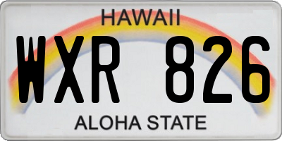 HI license plate WXR826