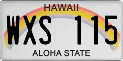 HI license plate WXS115