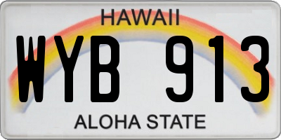 HI license plate WYB913