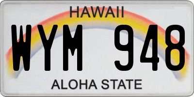 HI license plate WYM948