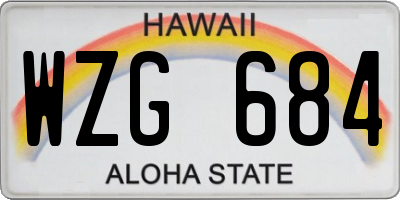 HI license plate WZG684