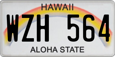 HI license plate WZH564