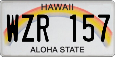 HI license plate WZR157