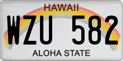 HI license plate WZU582