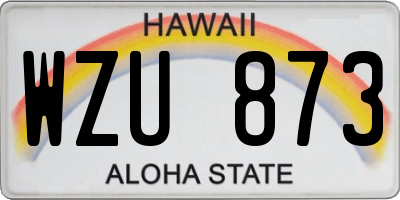 HI license plate WZU873