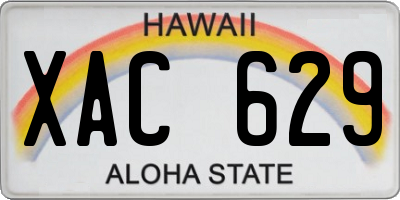 HI license plate XAC629