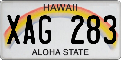 HI license plate XAG283