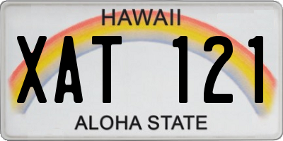 HI license plate XAT121