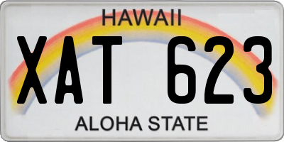 HI license plate XAT623