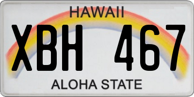 HI license plate XBH467