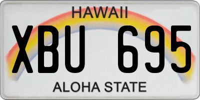 HI license plate XBU695