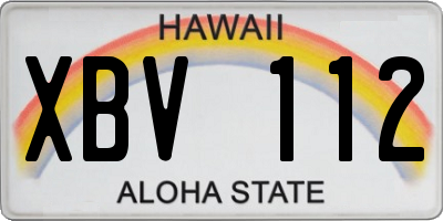 HI license plate XBV112