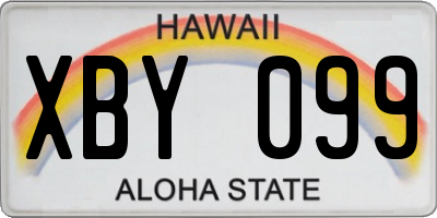 HI license plate XBY099
