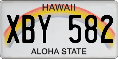 HI license plate XBY582