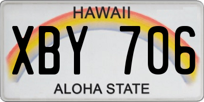 HI license plate XBY706